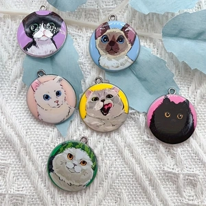 Jewelry Making Necklaces - 10 ชิ้น จี้ห้อยรูปสัตว์การ์ตูนแมวเคลือบเงา สำหรับทำเครื่องประดับน่ารัก ต่างหู สร้อยคอ