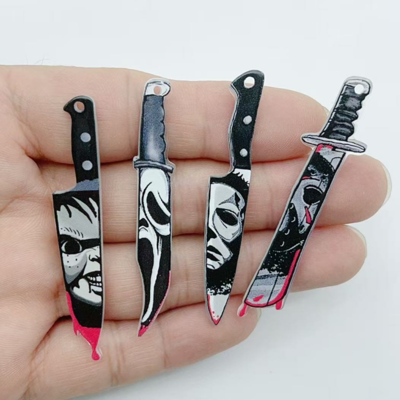 Jewelry Making Necklaces - อะคริลิกสำหรับทำเครื่องประดับฮาโลวีน 10 ชิ้น จี้ DIY ต่างหู