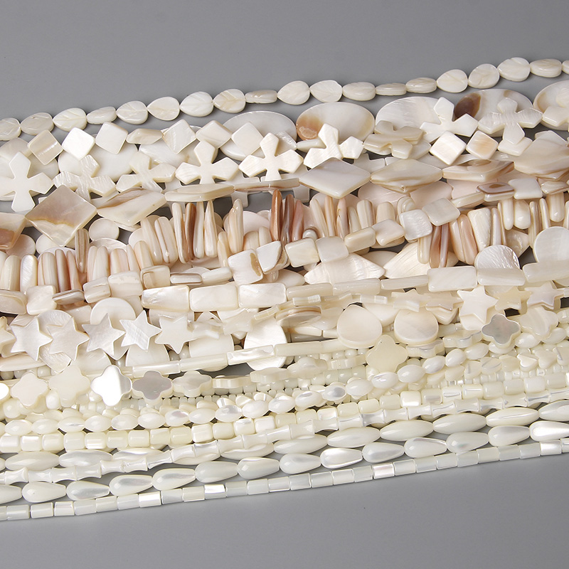 Jewelry Making Using Beads - ลูกปัดเปลือกหอยมุกน้ําจืดธรรมชาติดอกไม้ Star Shape ลูกปัดเปลือกหอยหลวมใช้สําหรับเครื่องประดับ DIY ทําส่วนประกอบ