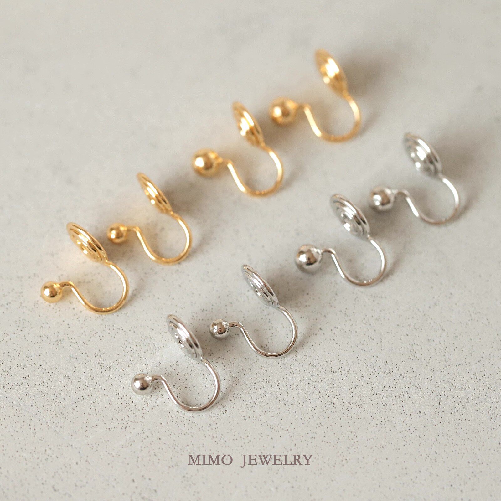 Jewelry Making Using Beads - ต่างหูแบบหนีบไม่มีรูหู รุ่นพื้นฐานชุบทองแดง พร้อมลูกปัดทรงกลม สำหรับทำต่างหู DIY อุปกรณ์ทำเครื่องประดับ