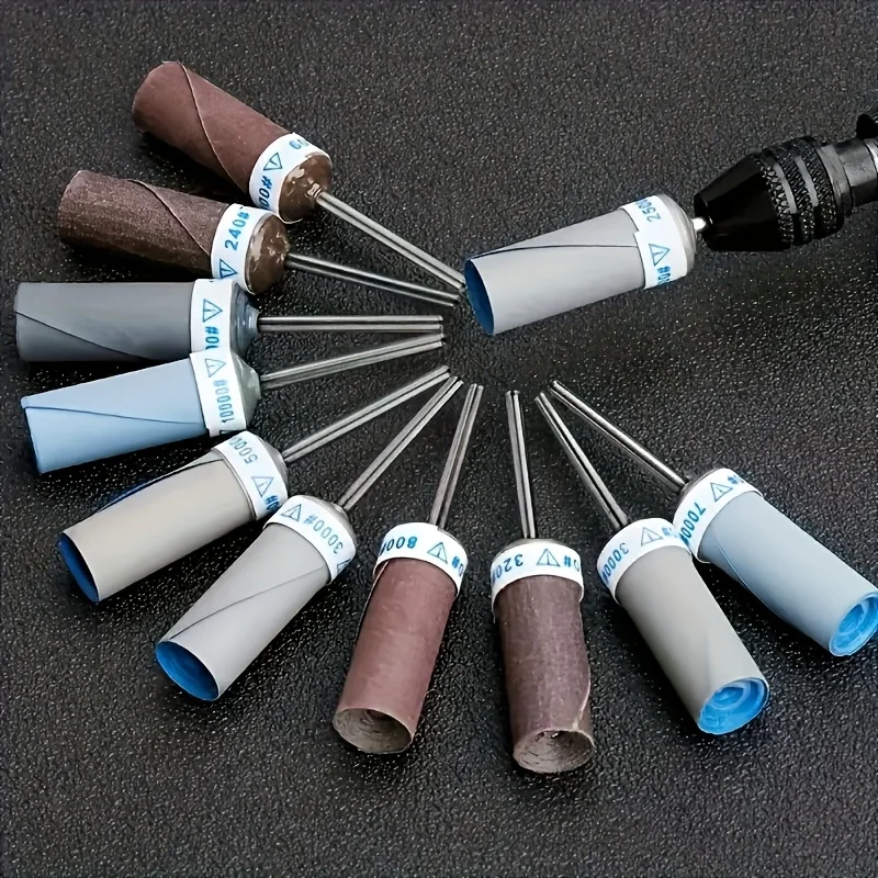 Jewelry Making Rotary Tool - กระดาษทรายแบบแท่ง 3-7 ชิ้น ขนาด 80-1000 กราเนต