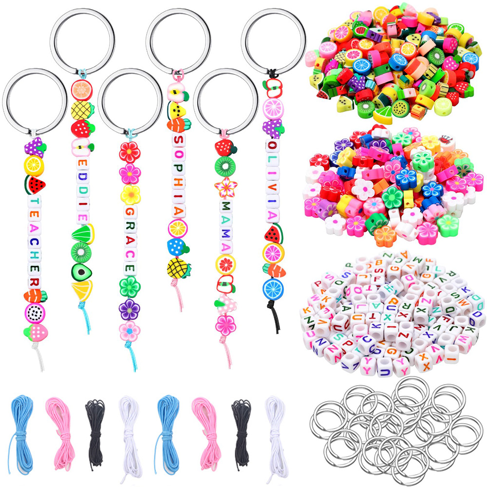 Jewelry Making In Clay - 43/199/398pcs Multi-สี Polymer Clay ลูกปัดและลูกปัดตัวอักษร,สามารถใช้สําหรับสร้อยข้อมือ DIY,พวงกุญแจ,เครื่องประดับทํา