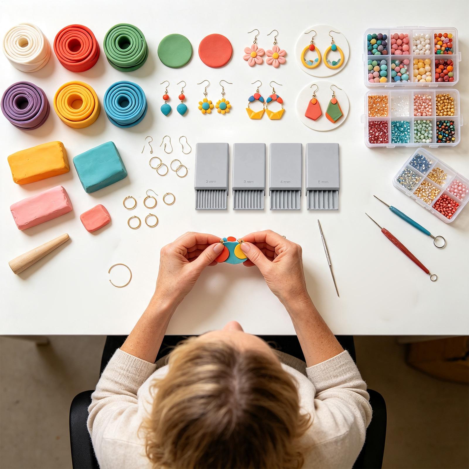 Jewelry Making In Clay - เครื่องทำลูกปัดดินเหนียวพิมพ์ 3 มิติ DIY ใช้ซ้ำได้ สำหรับทำเครื่องประดับ