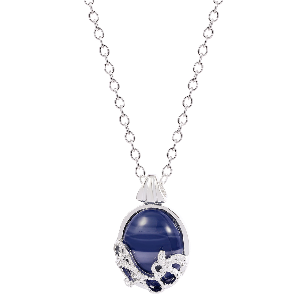 Jewelry Making Necklaces - สร้อยคอแฟชั่นสไตล์วินเทจจากภาพยนตร์ The Vampire Diaries ประดับด้วยหินสีน้ำเงินแบบ Katherine