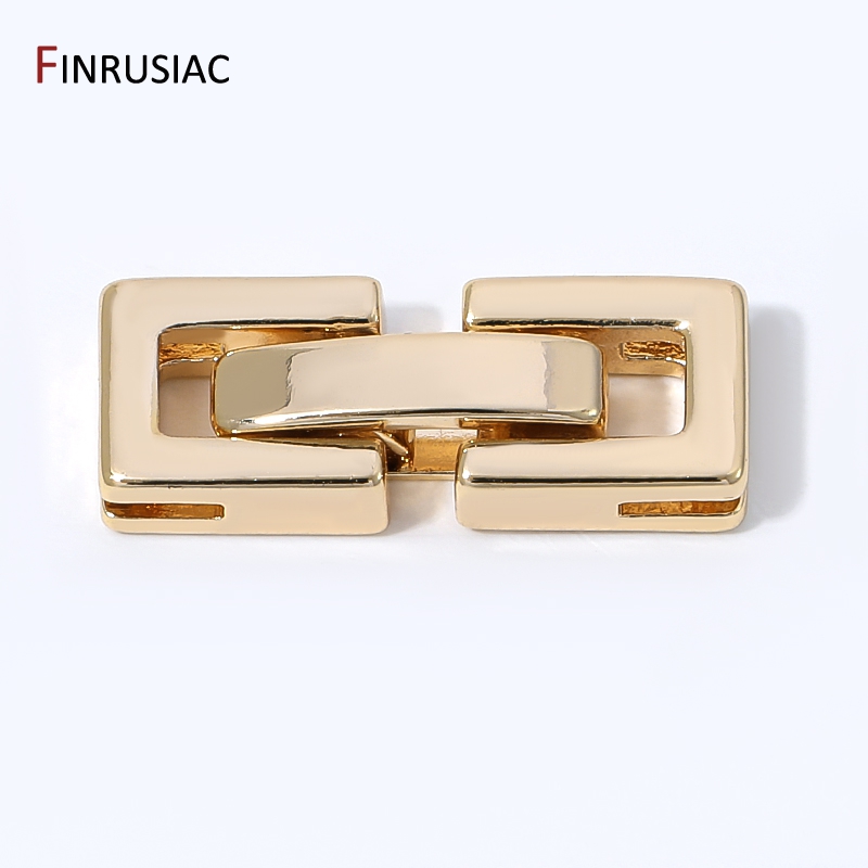 Jewelry Making Items - ตัวเชื่อมต่อแบบมุกทรงสี่เหลี่ยมชุบทอง 14K, ตัวล็อคทองเหลือง, อุปกรณ์เสริมสำหรับทำเครื่องประดับ DIY