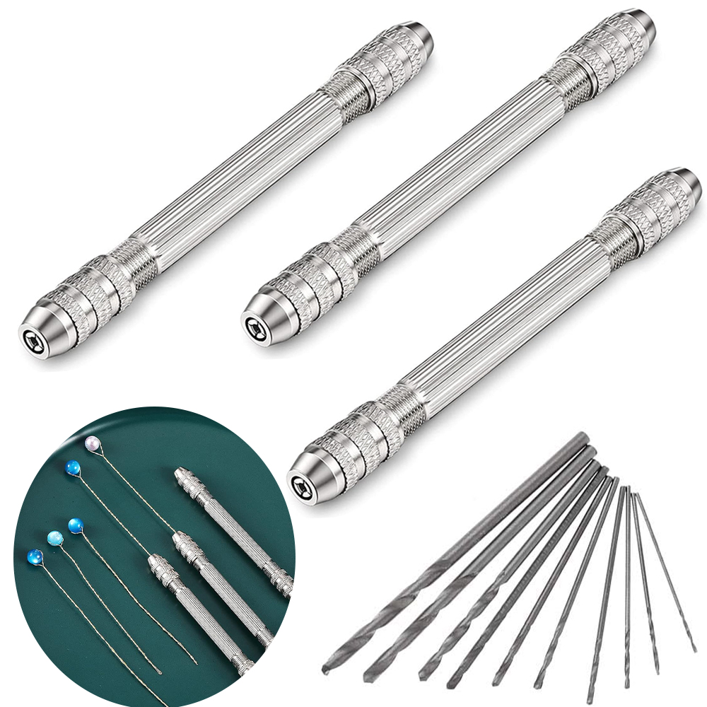 Jewelry Making Rotary Tool - ฐานสว่านมือแบบสองหัว, 0.8-3.0 มม., เครื่องมือทำเครื่องประดับทองแดง, เครื่องมือบิดลวด, เครื่องมือทำกิ๊บติดผม