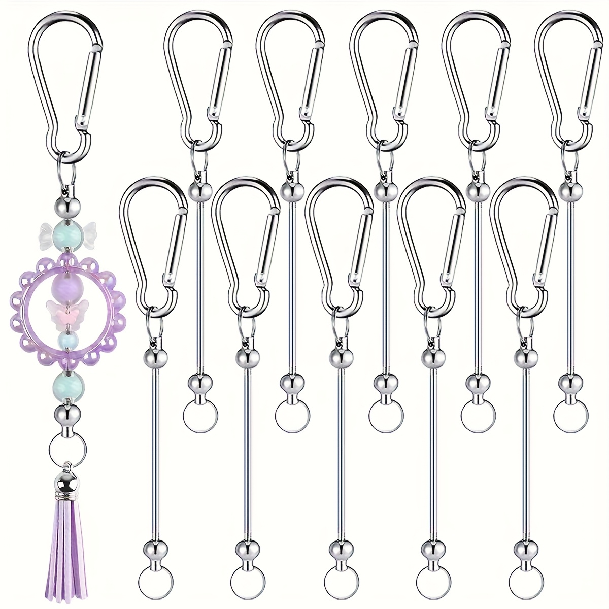 Jewelry Making Using Beads - พวงกุญแจอเนกประสงค์ 10 ชิ้น แบบเปล่า สำหรับทำจี้ประดับ ทำเครื่องประดับ