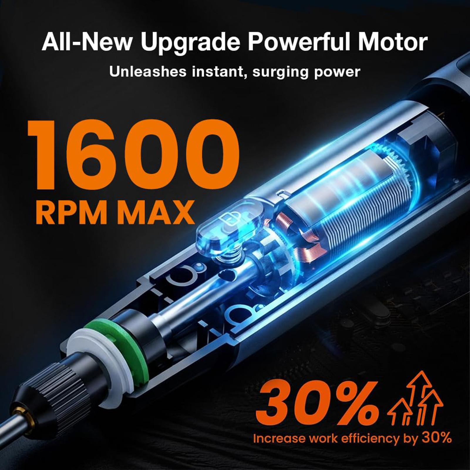 Jewelry Making Rotary Tool - ชุดเครื่องมือโรตารี่ไร้สาย 6 ระดับความเร็ว แบบชาร์จได้ พร้อมไฟ สำหรับงานทำเครื่องประดับ