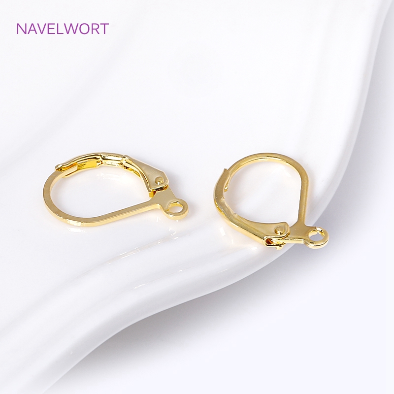 Jewelry Making Items - แฟชั่นภาษาฝรั่งเศสคําต่างหู LEVER-Back Earwires 18K Gold Plated