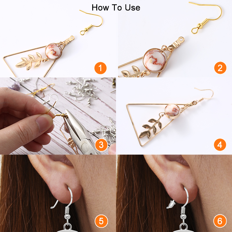 100PCS 20x17 มม.ต่างหู Clasps  - Jewelry Making Using Beads บทวิจารณ์และราคา