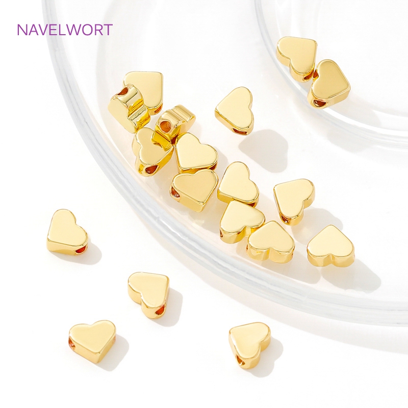 ลูกปัดทองเหลืองชุบทองคำแท้ 18K - Jewelry Making Items บทวิจารณ์และราคา