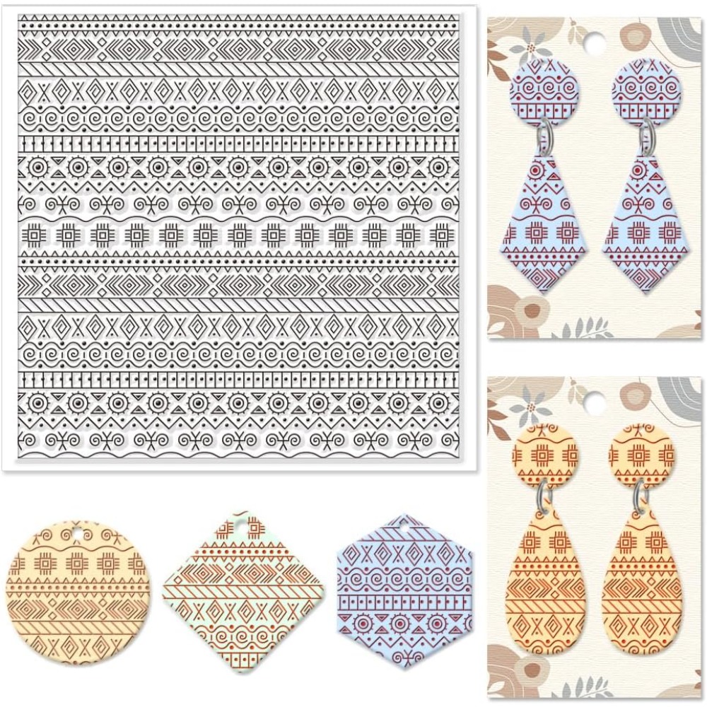 สิ่งทอเรขาคณิตซิลิโคนเนื้อแสตม - Jewelry Making In Clay บทวิจารณ์และราคา