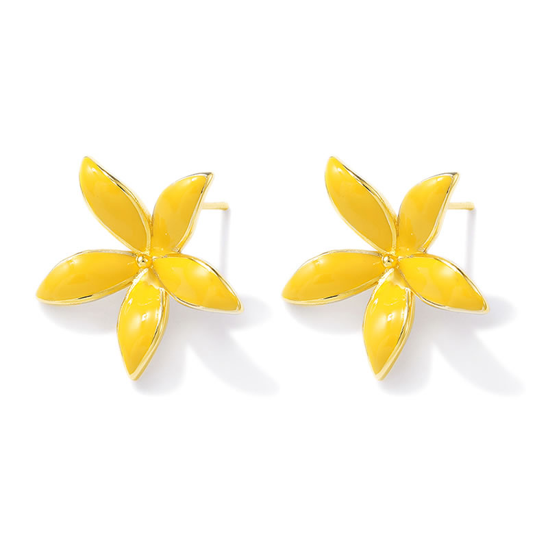 ต่างหูแบบติดหูรูปดอกไม้ทองเหลื - Jewelry Making Brass บทวิจารณ์และราคา