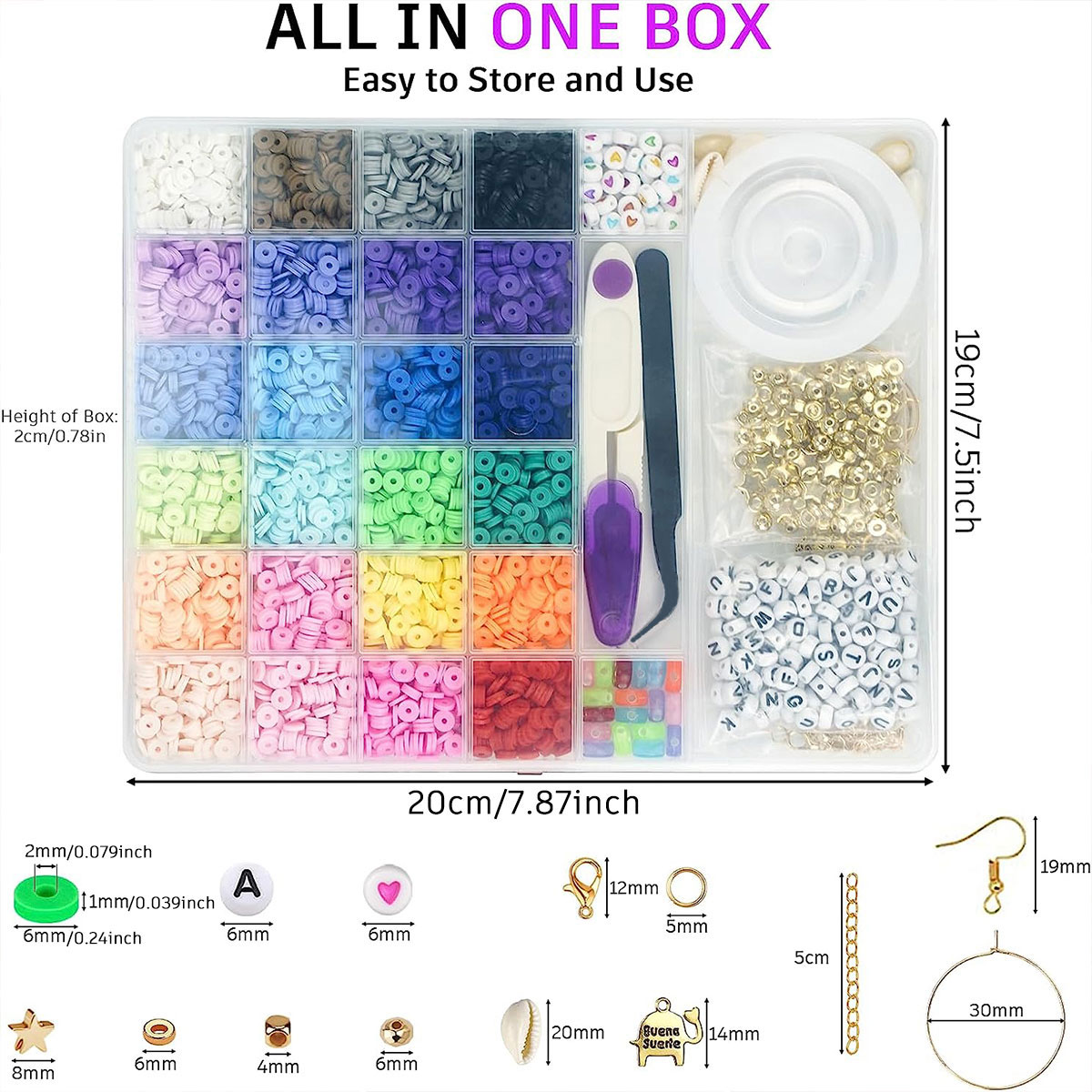 6000 ชิ้น 24 สีแบนรอบลูกปัด Po - Jewelry Making In Clay บทวิจารณ์และราคา