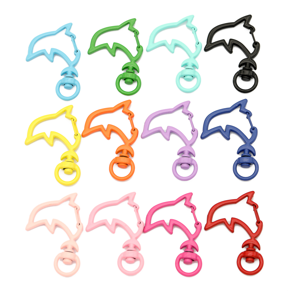 ตะขอเกี่ยวโลหะรูปปลาโลมาสีลูกก - Jewelry Making Supplies Wholesale บทวิจารณ์และราคา