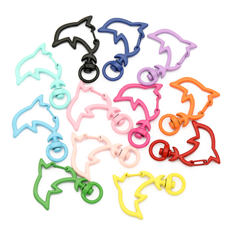 ตะขอเกี่ยวโลหะรูปปลาโลมาสีลูกก - Jewelry Making Supplies Wholesale บทวิจารณ์และราคา