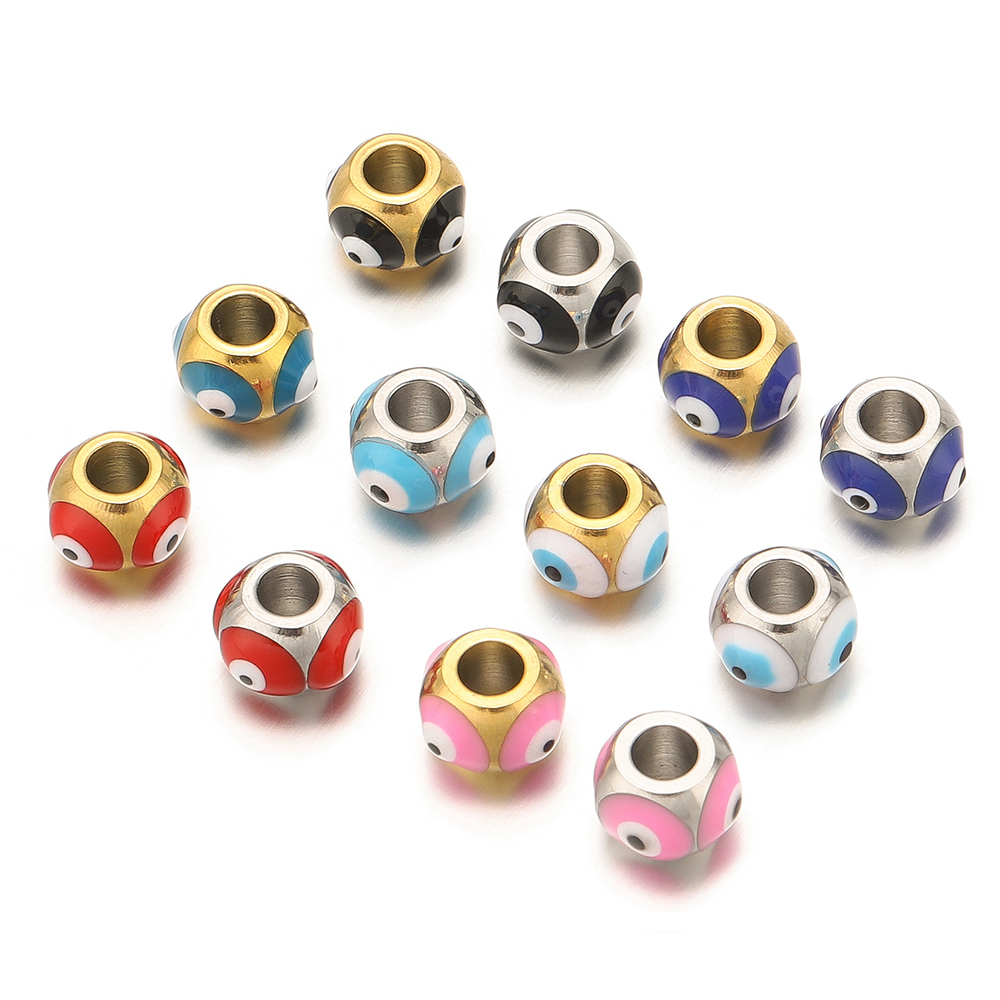 10pcs สแตนเลสสตีล 6 มม.เคลือบล - Jewelry Making Supplies Wholesale บทวิจารณ์และราคา
