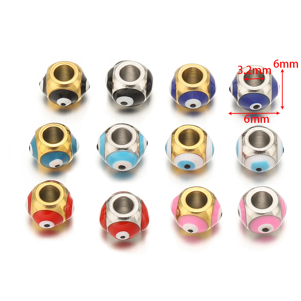 10pcs สแตนเลสสตีล 6 มม.เคลือบล - Jewelry Making Supplies Wholesale บทวิจารณ์และราคา