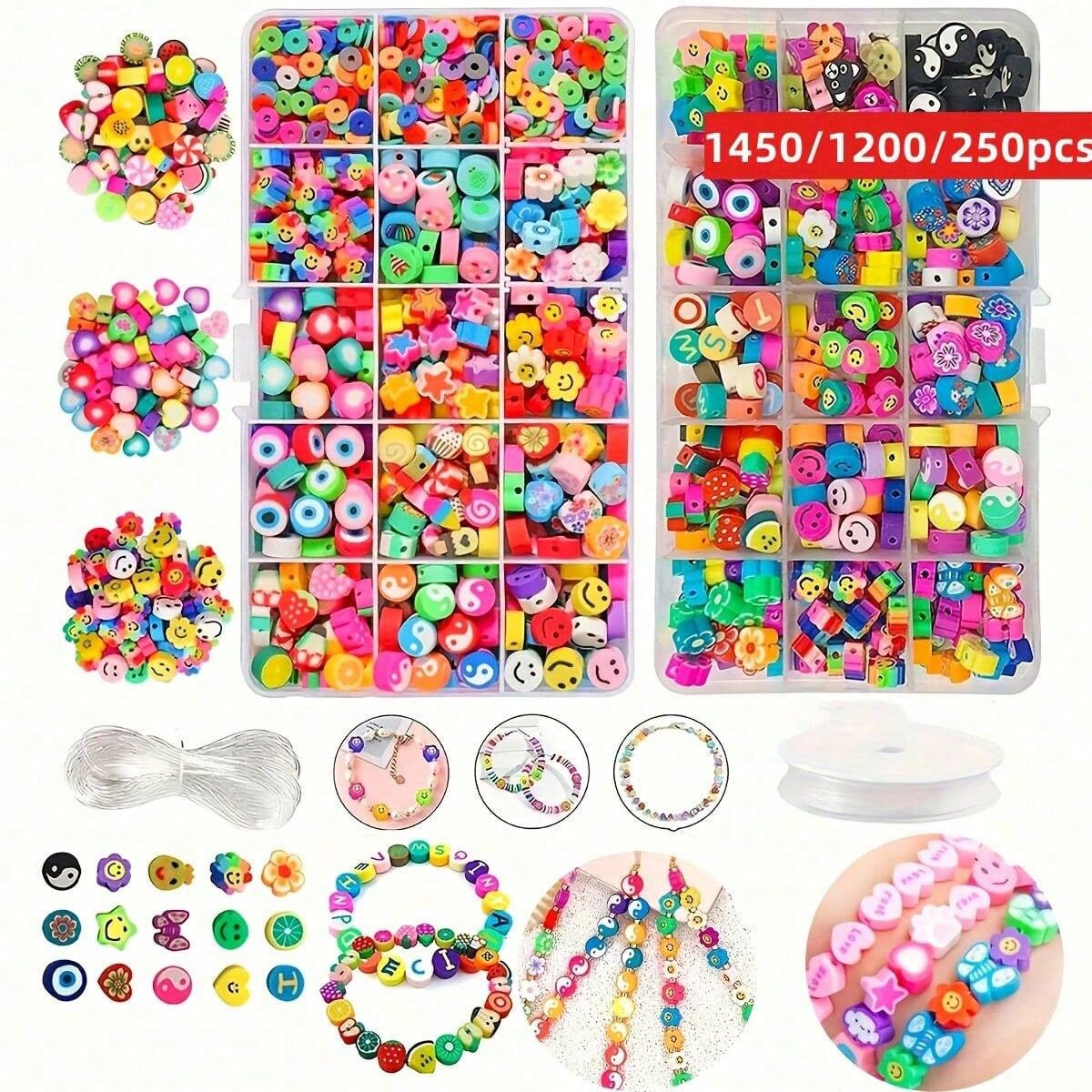 1450/1200/250 ชิ้นชุดลูกปัดดิน - Jewelry Making In Clay บทวิจารณ์และราคา