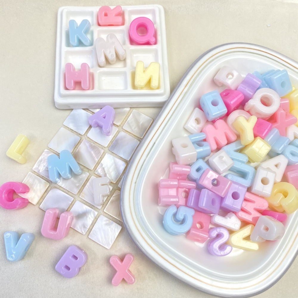 10/50/100 ชิ้น ลูกปัดตัวอักษรอ - Jewelry Making Course บทวิจารณ์และราคา