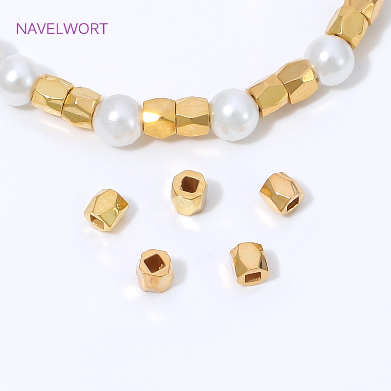 ลูกปัดทอง 18K ชุบทองรูปทรงข้าว - Jewelry Making Items บทวิจารณ์และราคา
