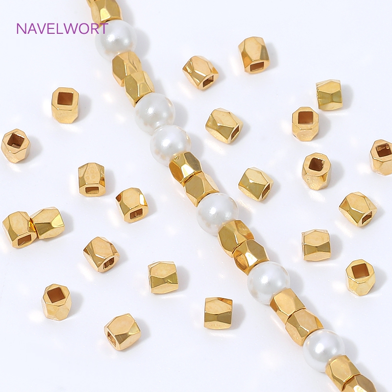 ลูกปัดทอง 18K ชุบทองรูปทรงข้าว - Jewelry Making Items บทวิจารณ์และราคา