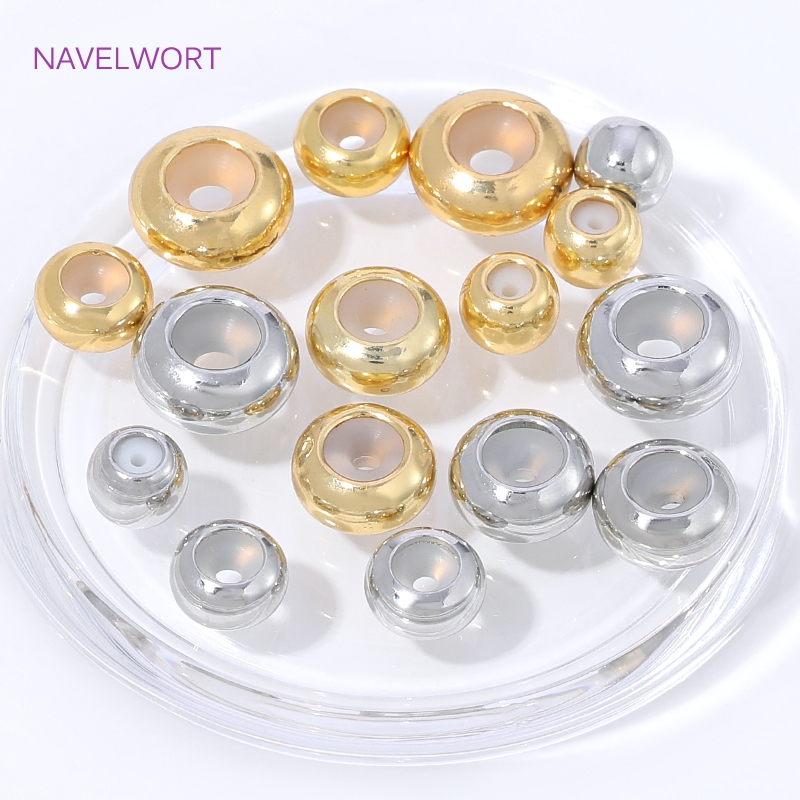 ลูกปัดซิลิโคนเคลือบทอง 18K สำห - Jewelry Making Items บทวิจารณ์และราคา
