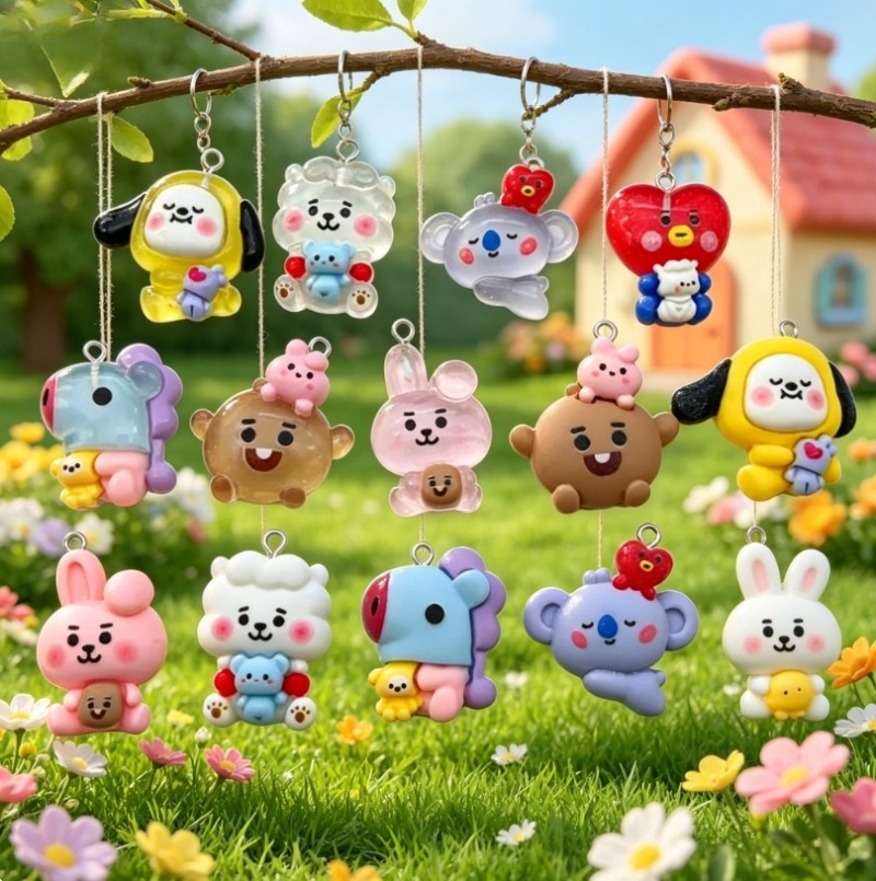 ชุด 7 ชิ้น BT21 ชาร์มการ์ตูนเร - Jewelry Making Necklaces บทวิจารณ์และราคา