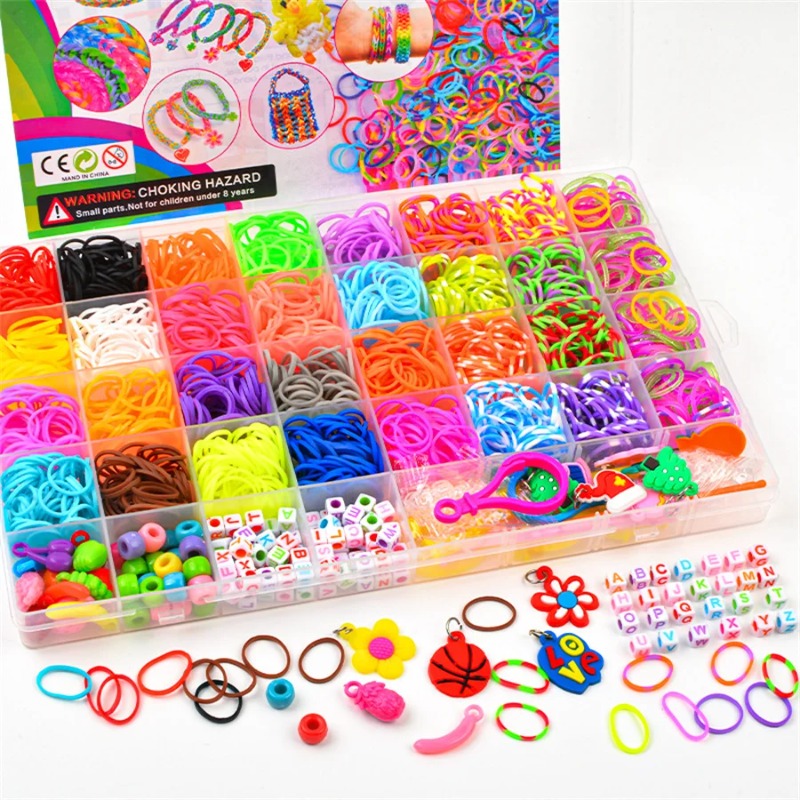 4300 ชิ้น+ ชุดยางรัดหลากสี 32  - Jewelry Making Course บทวิจารณ์และราคา