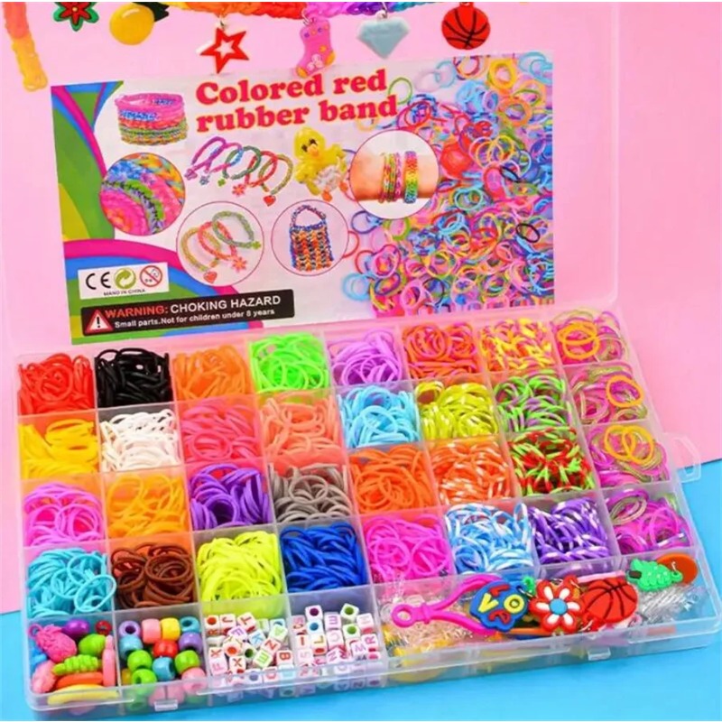 4300 ชิ้น+ ชุดยางรัดหลากสี 32  - Jewelry Making Course บทวิจารณ์และราคา