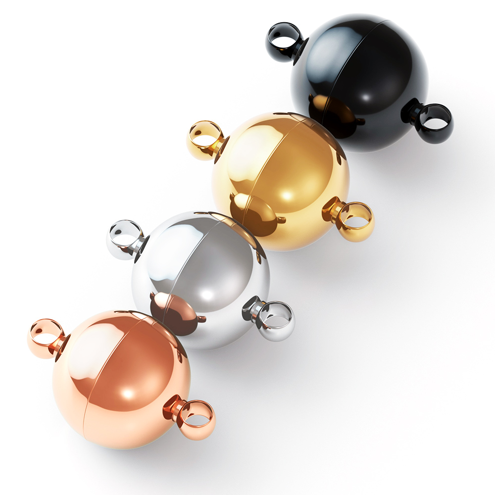ตัวล็อคแม่เหล็กสแตนเลสทรงกลม 2 - Jewelry Making Brass บทวิจารณ์และราคา