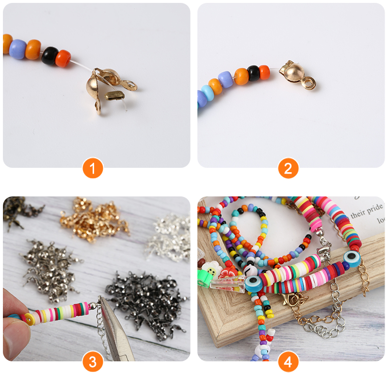 200 ชิ้น/ล็อต ฝาครอบลูกปัดแบบห - Jewelry Making Using Beads บทวิจารณ์และราคา