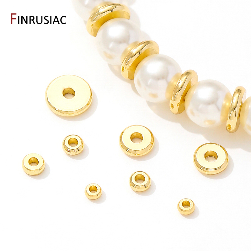 ลูกปัดทองเหลืองชุบทอง 18K แบบแ - Jewelry Making Items บทวิจารณ์และราคา