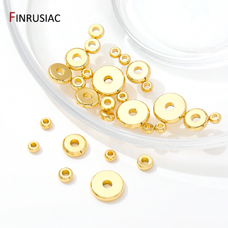 ลูกปัดทองเหลืองชุบทอง 18K แบบแ - Jewelry Making Items บทวิจารณ์และราคา