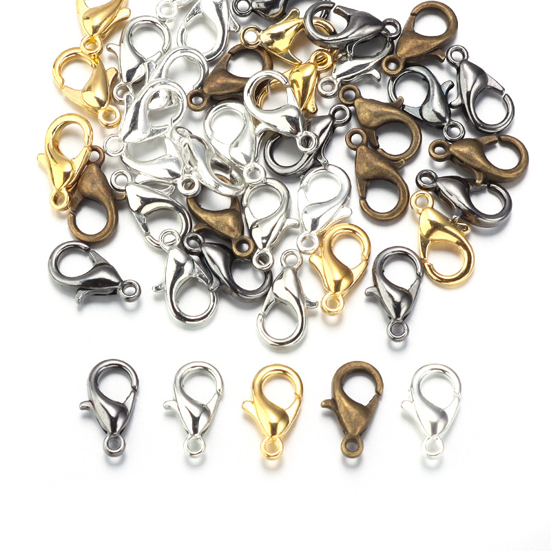100 ชิ้น ตัวล็อกแบบก้ามปูโลหะผ - Jewelry Making Brass บทวิจารณ์และราคา