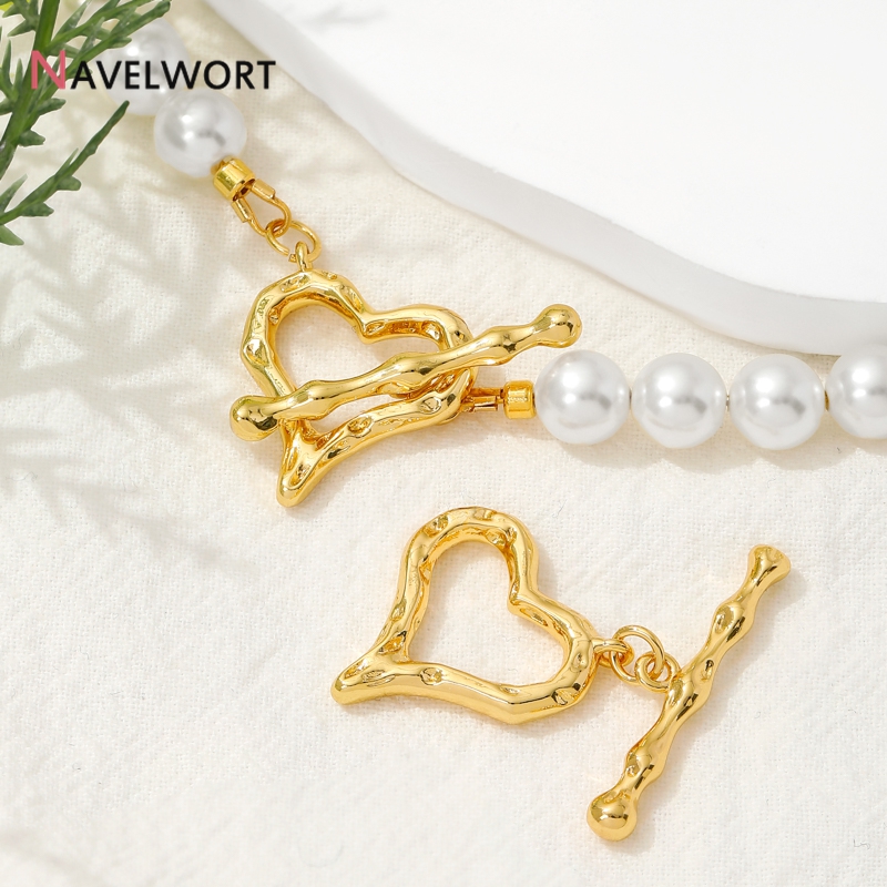 ตัวล็อกแบบ OT รูปหัวใจชุบทอง 1 - Jewelry Making Brass บทวิจารณ์และราคา