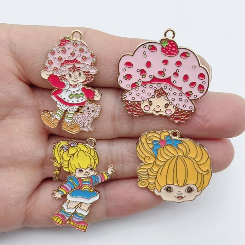 10 ชิ้น จี้โลหะเคลือบลายสตรอว์ - Jewelry Making Brass บทวิจารณ์และราคา