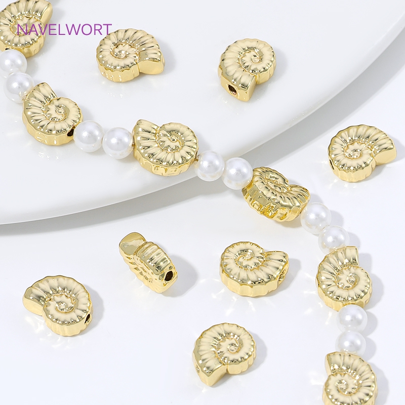 ลูกปัดทองเหลืองชุบทอง 14K รูปท - Jewelry Making Items บทวิจารณ์และราคา