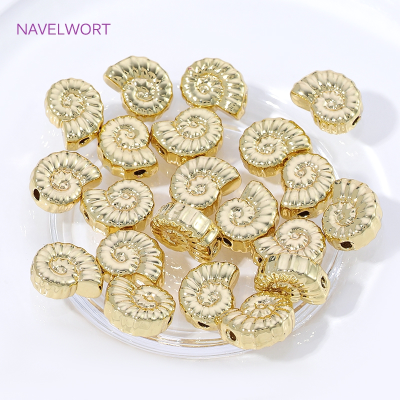 ลูกปัดทองเหลืองชุบทอง 14K รูปท - Jewelry Making Items บทวิจารณ์และราคา