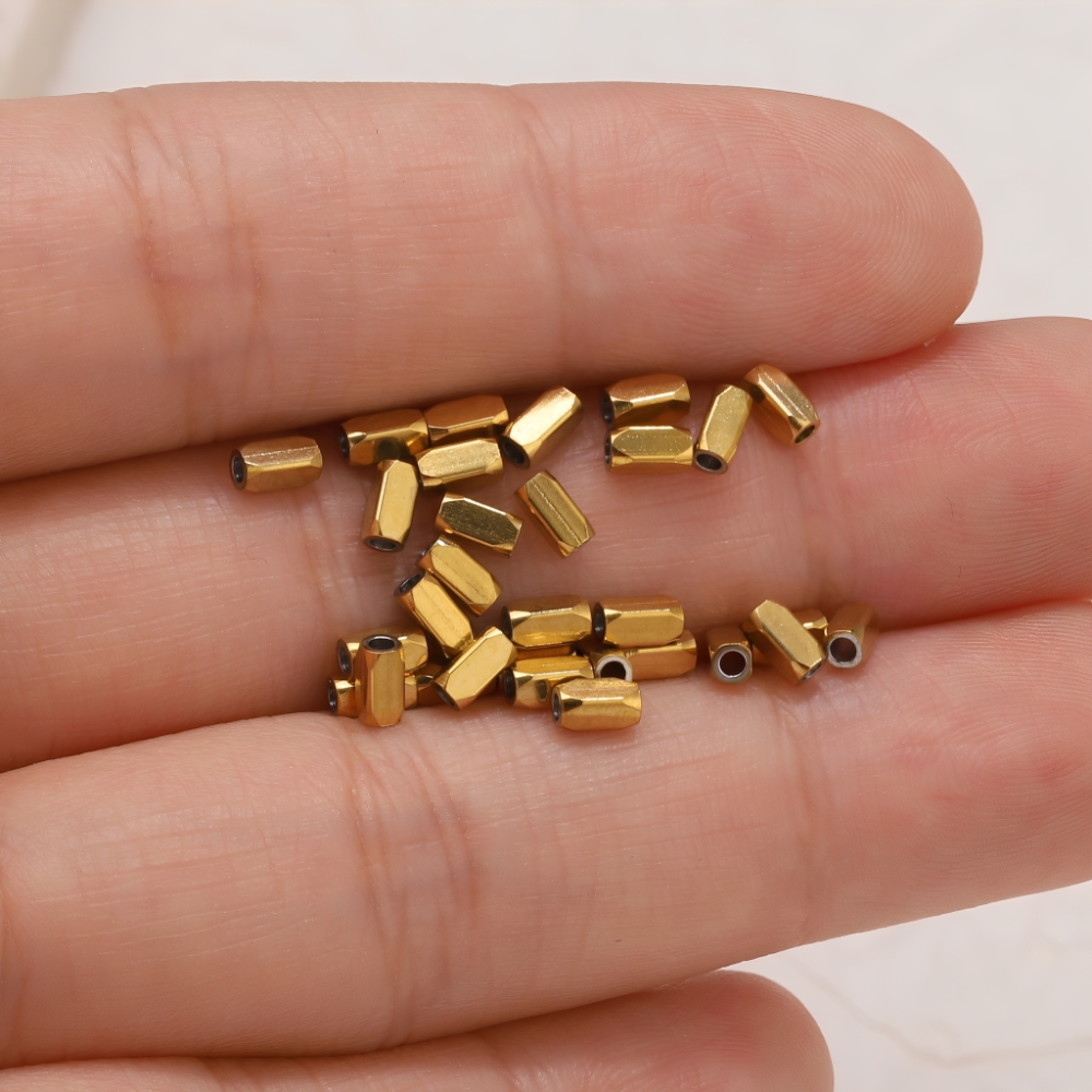 ลูกปัดสเปเซอร์หกเหลี่ยมสแตนเลส - Jewelry Making Supplies Wholesale บทวิจารณ์และราคา