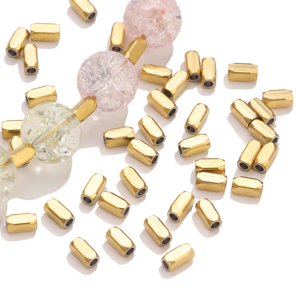 ลูกปัดสเปเซอร์หกเหลี่ยมสแตนเลส - Jewelry Making Supplies Wholesale บทวิจารณ์และราคา